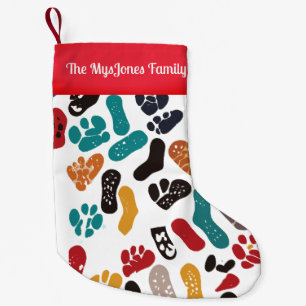 Petite Chaussette De Noël Marques uniques minimalistes rétro personnalisées