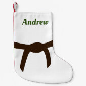 Petite Chaussette De Noël Martial Arts Brown Belt (Devant)