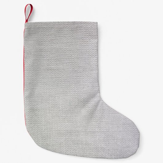 Petite Chaussette De Noël Matériau de texture en toile (Devant)
