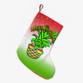 Petite Chaussette De Noël Maui Kalikimaka Pun Hawaiian Christmas Pineappy (Devant (Accrochage))