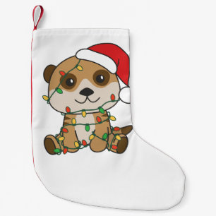 Petite Chaussette De Noël Meerkat Noël Animaux d'hiver Vacances Meerkats