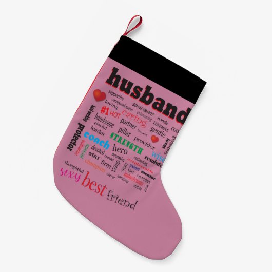 Petite Chaussette De Noël Meilleur Mari Merveilleure A1 Word Cloud (Devant (Accrochage))