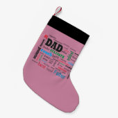 Petite Chaussette De Noël Meilleur papa Word Cloud (Devant (Accrochage))