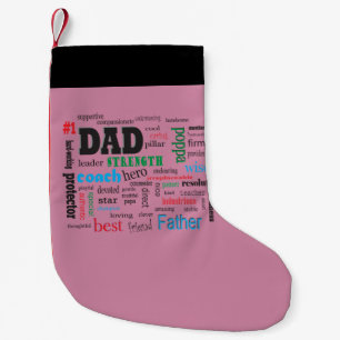 Petite Chaussette De Noël Meilleur papa Word Cloud