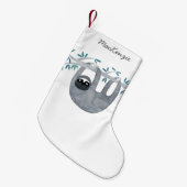 Petite Chaussette De Noël Mélange Sloth Personnalisé (Devant (Accrochage))