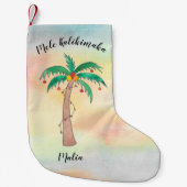 Petite Chaussette De Noël Mele Kalikimaka Personnalisé (Devant)