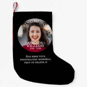 Petite Chaussette De Noël Mémorial de photo personnalisé