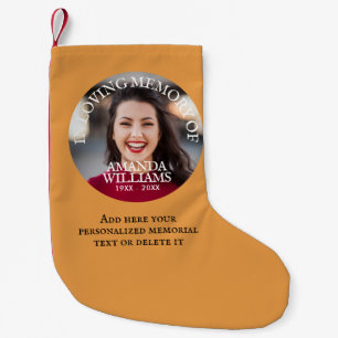 Petite Chaussette De Noël Mémorial de photo personnalisé