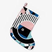 Petite Chaussette De Noël Memphis design d'affiche abstrait. Marque géométri (Devant (Accrochage))