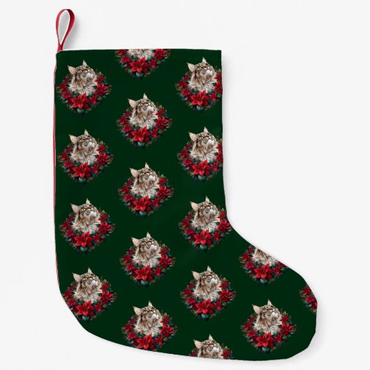 Petite Chaussette De Noël Meowy Christmas Maine Coon Cat (Devant)