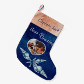 Petite Chaussette De Noël Mer et salutations à thème nautique (Devant (Accrochage))
