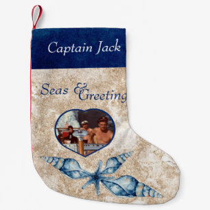 Petite Chaussette De Noël Mer et salutations à thème nautique