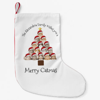 Petite Chaussette De Noël Merry Catmas Personalized Family Christmas Holiday