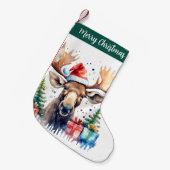 Petite Chaussette De Noël Merry Christmas Hat Festive Moose -  (Devant (Accrochage))