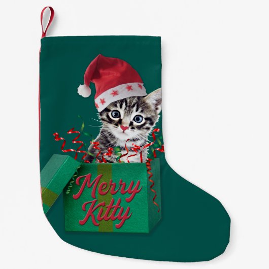 Petite Chaussette De Noël Merry Kitty, Joyeux Noël (Devant)
