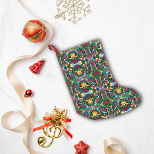 PETITE CHAUSSETTE DE NOËL MERRY NOËL NEUROGRAPHIQUE & NOIR LIGNE