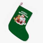 Petite Chaussette De Noël Merry Woofmas Christmas (Devant (Accrochage))