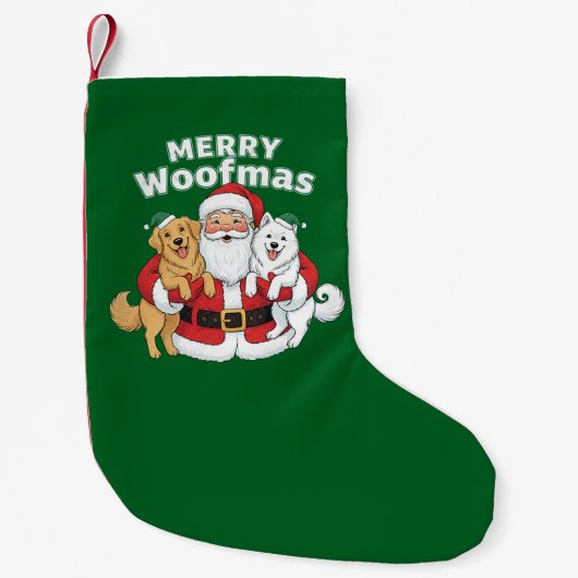Petite Chaussette De Noël Merry Woofmas Christmas (Devant)