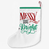 Petite Chaussette De Noël Messet brillant | Funny Festive Christmas Pun (Dos)