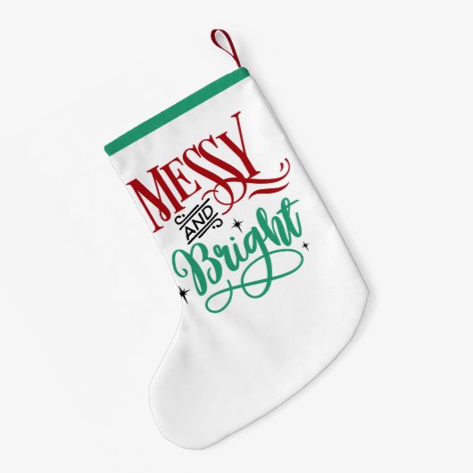 Petite Chaussette De Noël Messet brillant | Funny Festive Christmas Pun (Dos (Accrochage))