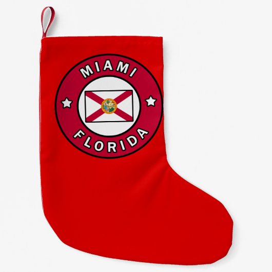 Petite Chaussette De Noël Miami Floride (Devant)
