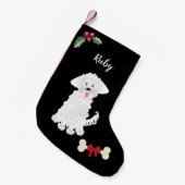 Petite Chaussette De Noël Mignonne fille Maltese Chien Monogramme (Devant (Accrochage))