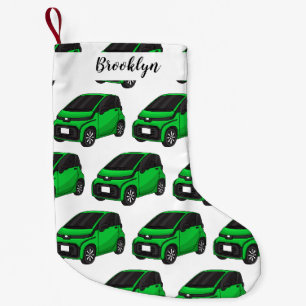 Petite Chaussette De Noël Mignonne micro-voiture verte
