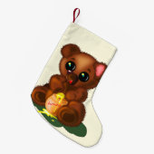 Petite Chaussette De Noël Mignonne Ours Noël Stocker (Devant (Accrochage))