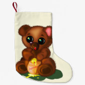 Petite Chaussette De Noël Mignonne Ours Noël Stocker (Devant)