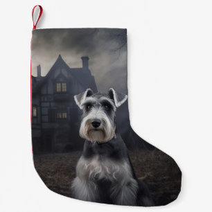 Petite Chaussette De Noël Miniature Schnauzer Halloween Épouvantable