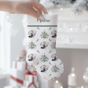 Petite Chaussette De Noël Mistletoe Clochettes Traditionnelles