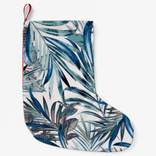 Petite Chaussette De Noël Mode florale vintage tropical motif avec palme