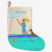 Petite Chaussette De Noël Modèle de nom de paddleboard (Devant)