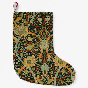 Petite Chaussette De Noël Modèle de tapisserie forestière de William Morris