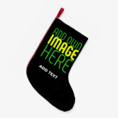 PETITE CHAUSSETTE DE NOËL MODÈLE DE TEXTE D'IMAGE NOIRE SIMPLE ET MODERNE (Devant (Accrochage))