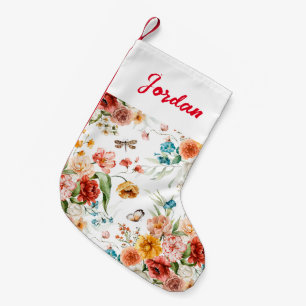Petite Chaussette De Noël Modèle floral du jardin