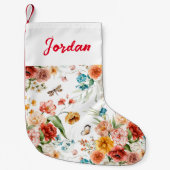 Petite Chaussette De Noël Modèle floral du jardin (Devant)