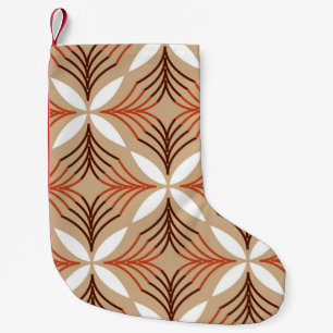 Petite Chaussette De Noël Modèle floral géométrique : dessin artistique vint
