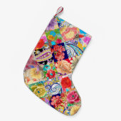 Petite Chaussette De Noël Modèle floral tropical (Devant (Accrochage))