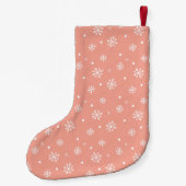 Petite Chaussette De Noël Modern Snowflakes Christmas Pattern Monogram (Dos)