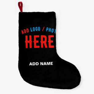 PETITE CHAUSSETTE DE NOËL MODERNE ET MODERNE PERSONNALISABLE NOIR VÉRIFIÉ