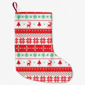 Petite Chaussette De Noël Moderne Nordic hiver Noël Motif (Devant)