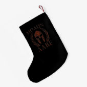 Petite Chaussette De Noël Molon Labe Spartan Warrior Mask Laurels Fer (Dos (Accrochage))