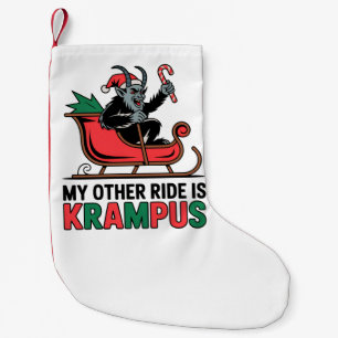 Petite Chaussette De Noël Mon Autre Véhicule Est Krampus Krampus Conduisant