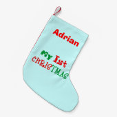 Petite Chaussette De Noël mon ęr Noël - ajoutez juste le nom (Devant (Accrochage))