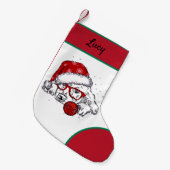 Petite Chaussette De Noël Mon joli petit chiot Joyeux Noël (Devant (Accrochage))