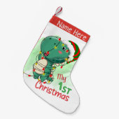 Petite Chaussette De Noël Mon premier dinosaure de Noël (Devant (Accrochage))