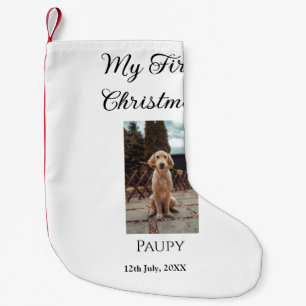 Petite Chaussette De Noël Mon premier Noël ajouter nom animal chien chat ann