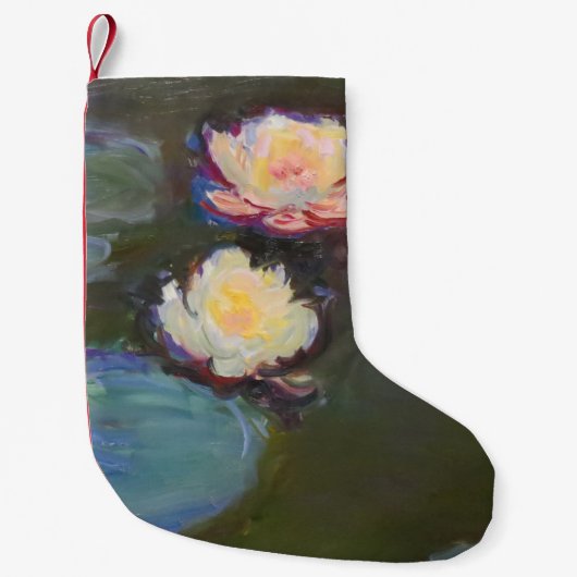 Petite Chaussette De Noël Monet Water Lys Pond Nénuphars Peinture (Devant)