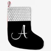 Petite Chaussette De Noël Monogramme classique d'une ferme moderne (Devant)